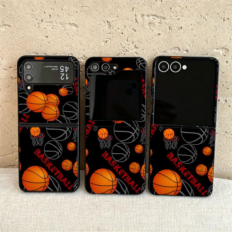 Phone Cases Z Flip 5 - Basketball Hoop Back Phone Cover Funda