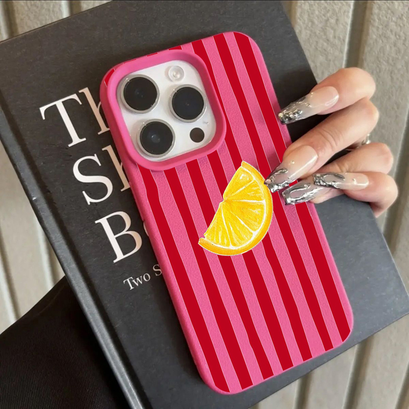 Phone Cases Iphone 16 Pro Max - Fashion Lemon Pattern TPU Silicone Phone