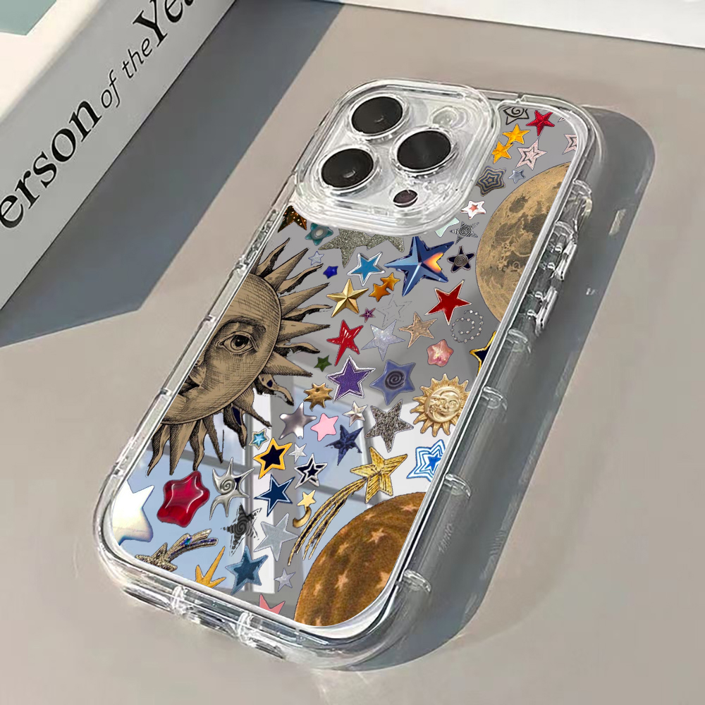 Phone Cases Iphone 16 Pro Max - Celestial Gold Glitter Mirror Phone Case