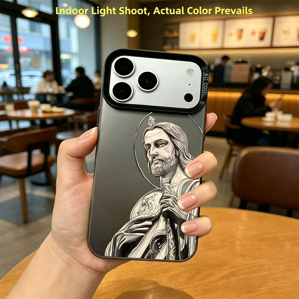 Phone Cases Iphone 16 Pro Max - San Judas Tadeo Pattern Design Phone