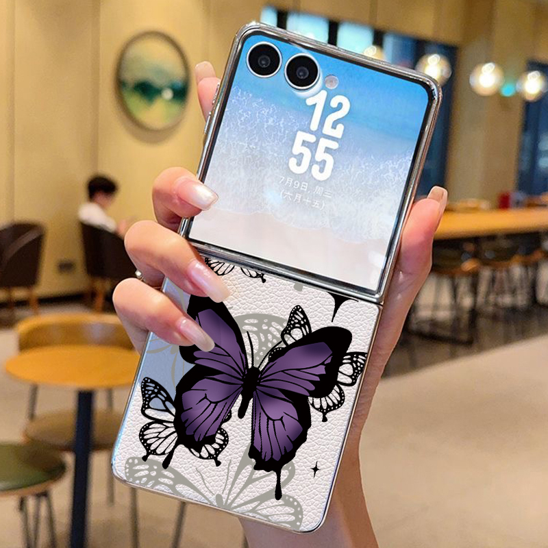 Purple Butterfly PU Leather Ph - Phone Cases Z Flip 5 recensie en prijs