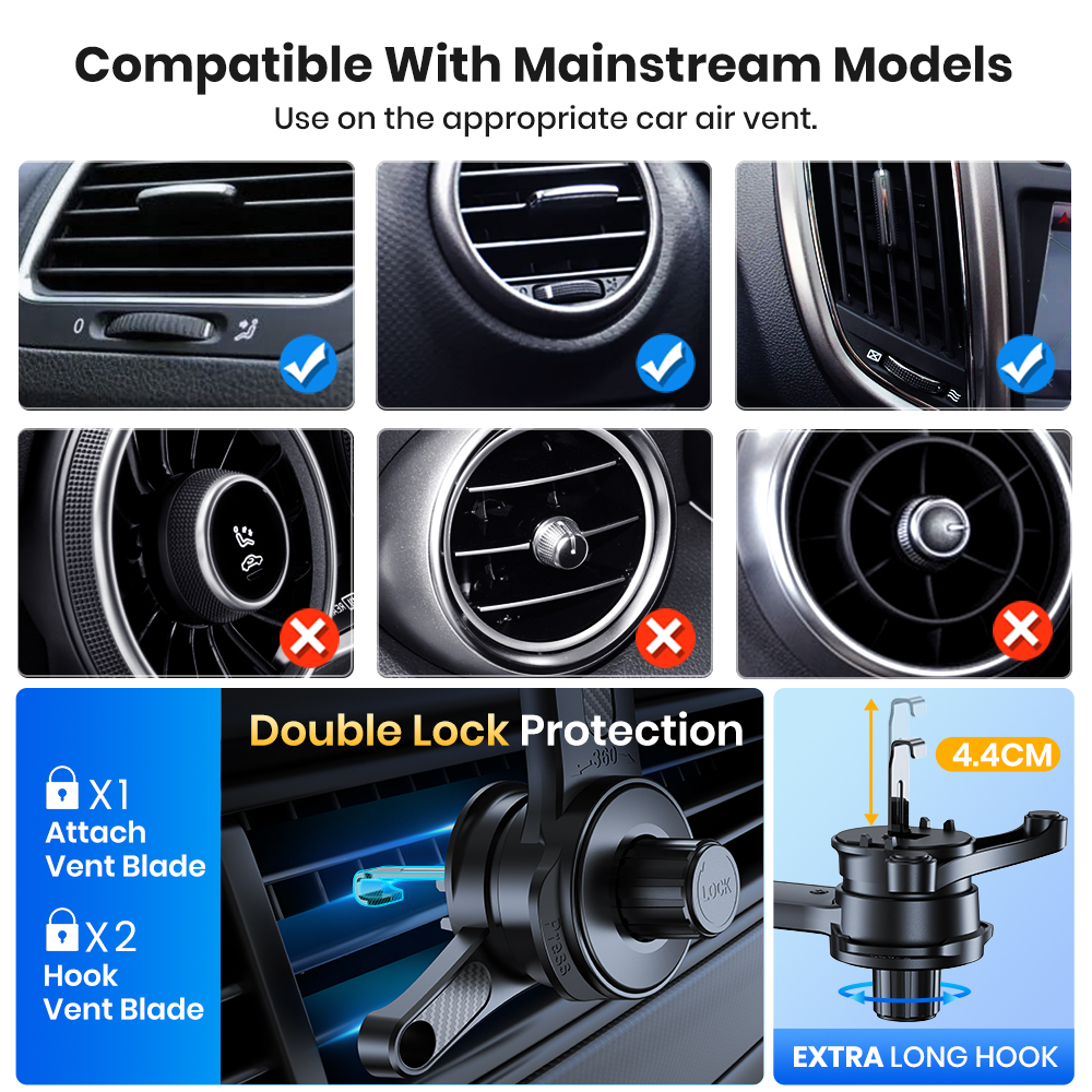 TOPK Car Phone Holder Air Vent - Phone Cases Heavy Duty recensie en prijs