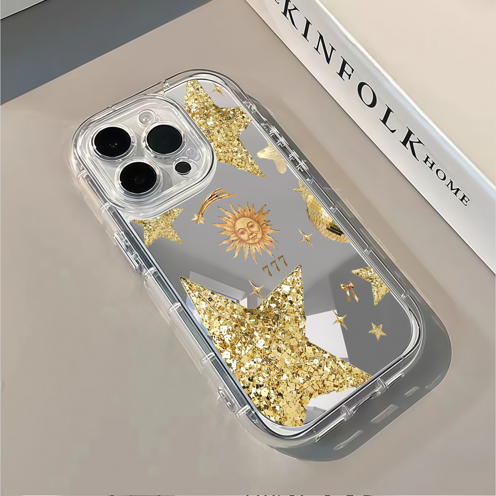 Celestial Gold Glitter Mirror  - Phone Cases Iphone 16 Pro Max recensie en prijs