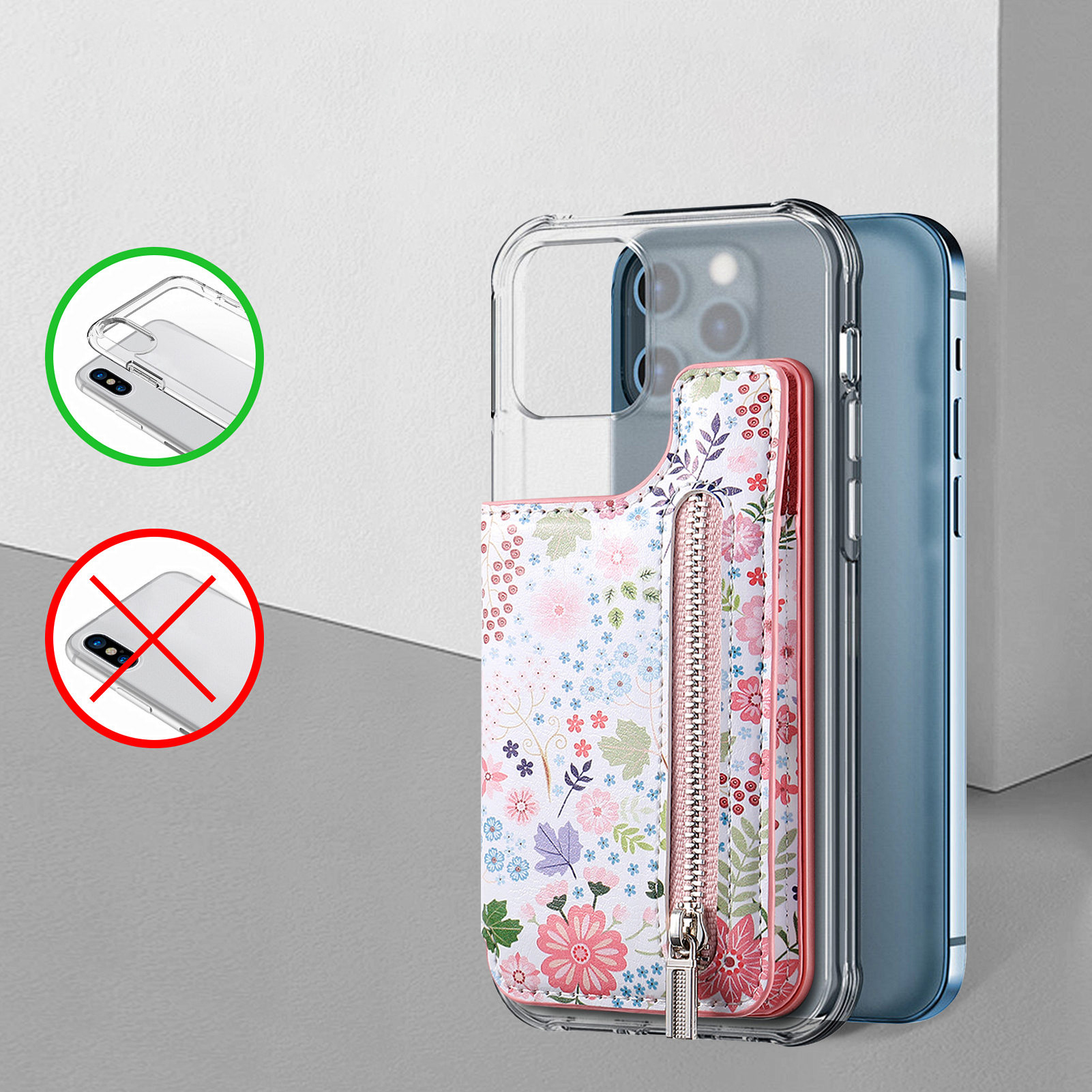 1Pc Flower Painted Phone Case  - Phone Cases With Wallet On Back recensie en prijs