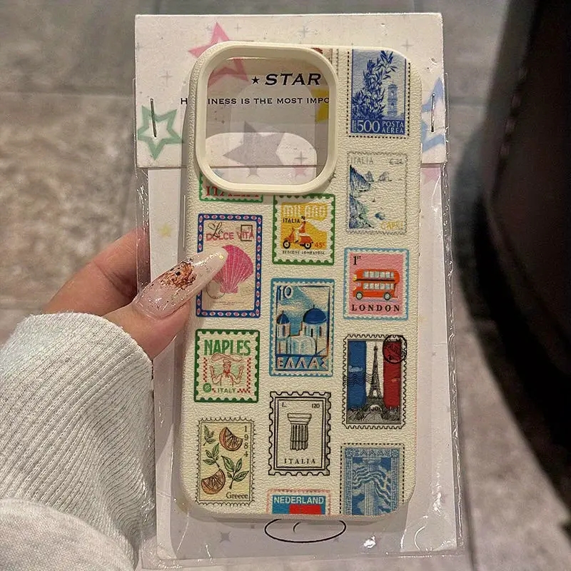 Vibrant Retro Stamp Lichee Des - Phone Cases Art recensie en prijs