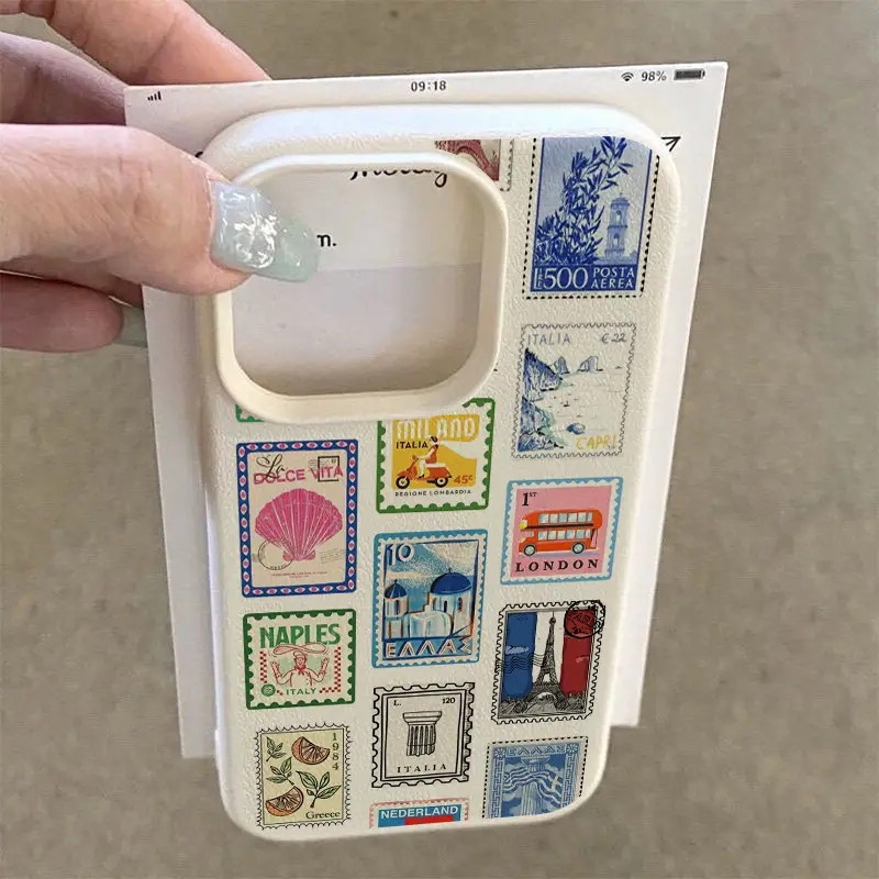 Vibrant Retro Stamp Lichee Des - Phone Cases Art recensie en prijs