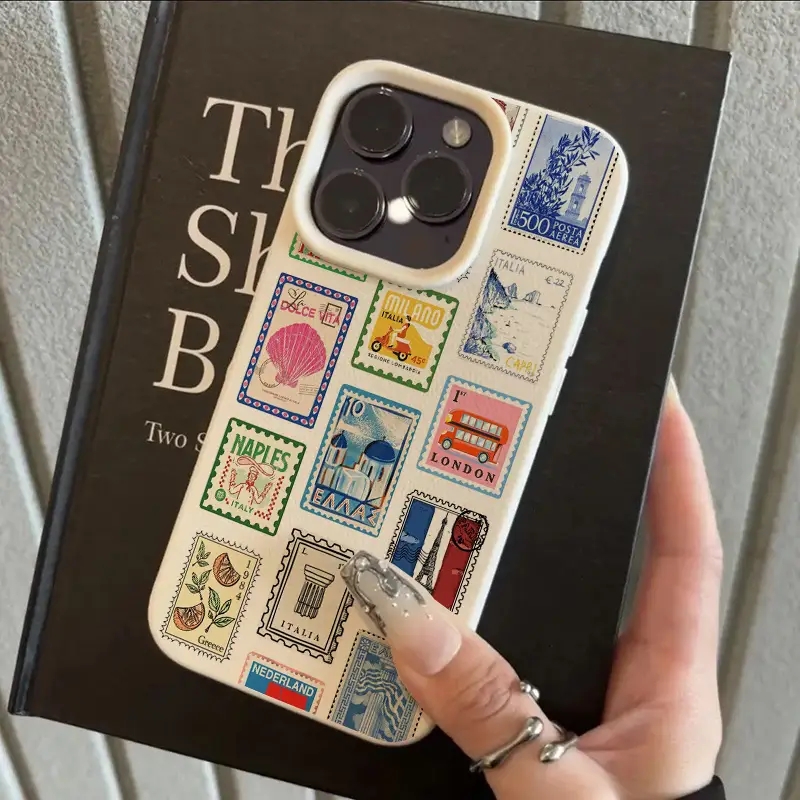 Vibrant Retro Stamp Lichee Des - Phone Cases Art recensie en prijs