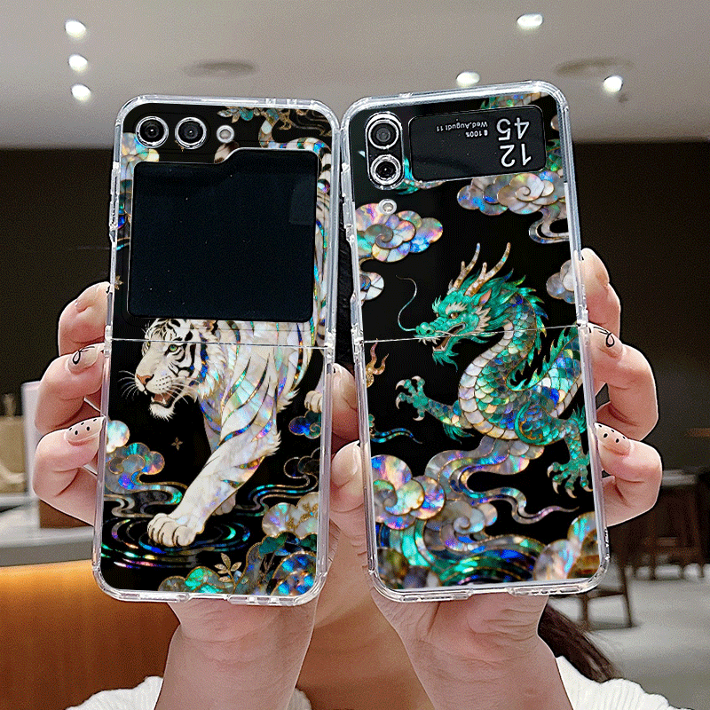 Stylish Tiger Dragon Marble Te - Phone Cases Z Flip 5 recensie en prijs