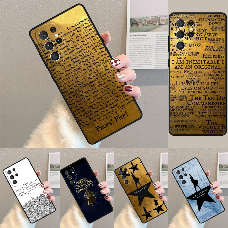 Hamilton Musical Lyrics soft S - Phone Cases Hamilton recensie en prijs